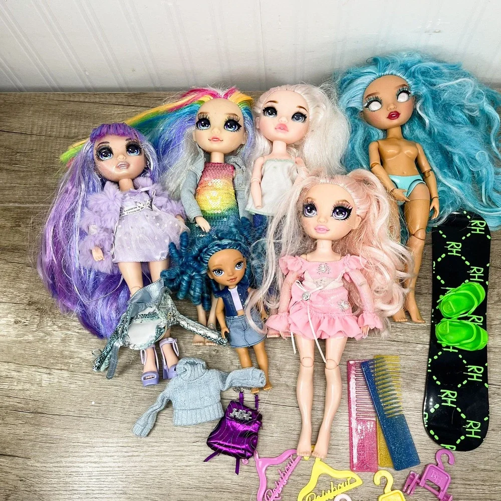 Rainbow High Shadow High Doll Lot Violet Amaya Bella Skyler Hali Accessories